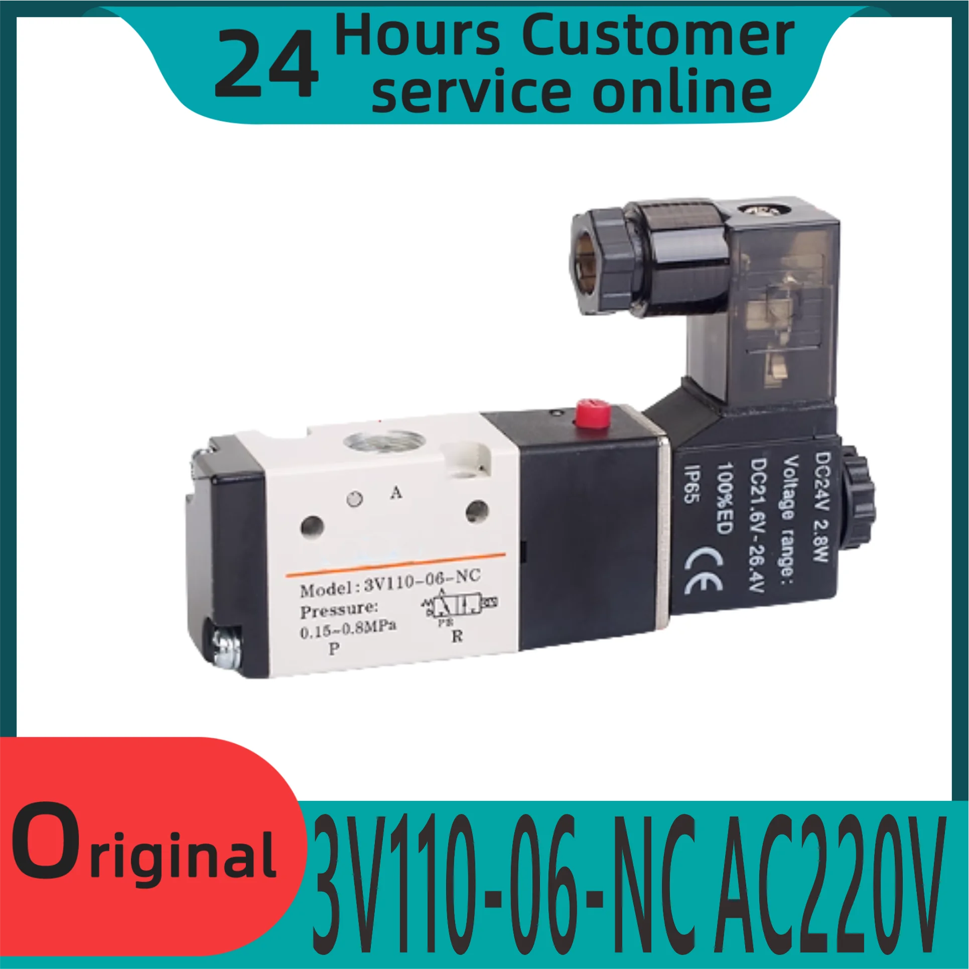 

3v110-06-nc Ac220v Ac110v DC24v DC12v Ac24v Оригинальный соленоид