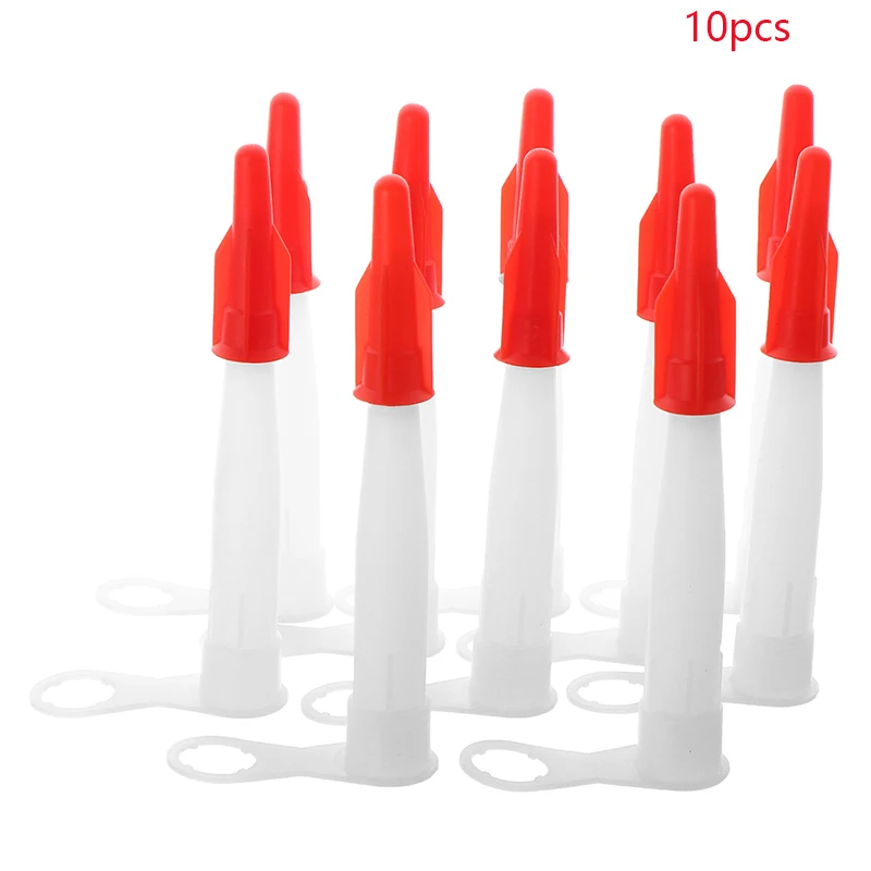 10PCS Re-sealable Spare Silicone Tube Nozzle Cap Mastic Cartridge Spare Nozzles Screw Cover For Silicone Caulking Pipes