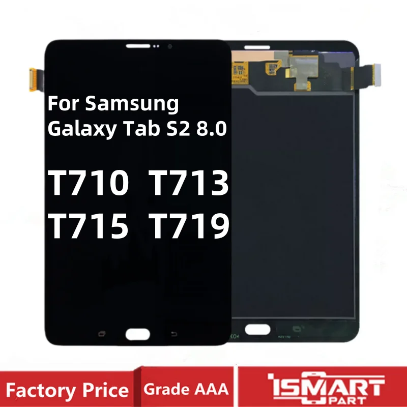 

T710 T715 ЖК-дисплей для Samsung Galaxy Tab S2 8,0 T713 T719 SM-T710 SM-T715 Замена дигитайзера сенсорного экрана в сборе 8,0 дюйма