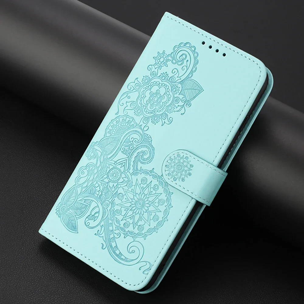 

Pova6 Neo 5G Luxury Case For Tecno Pova 6 Pro 3D Emboss Floral Leather Card Holder Flip Book Funda Pova 3 6 6Pro Wallet Cover