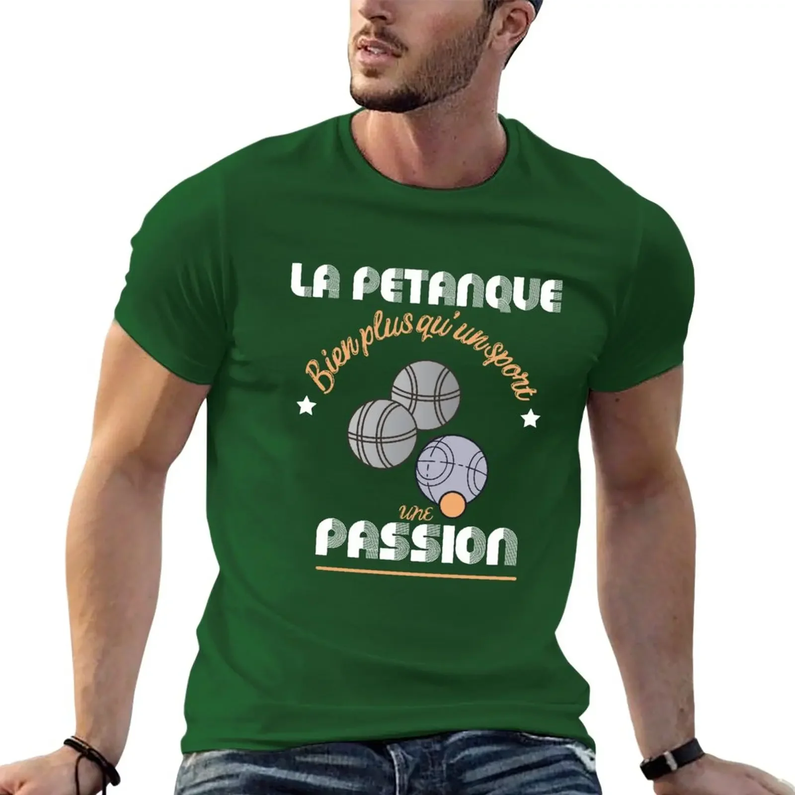 sports fan t-shirts Blouse mens graphic t-shirts funny petanque passion T-Shirt tops 2024 Summer vintage funny Short Sleeve