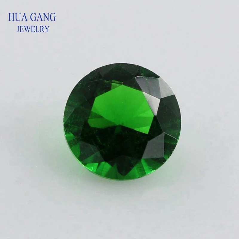 Colored glass bead 50pcs/lot 3.0~12mm Various Color Loose Glass Stone Round Brilliant Cut Glass Synthetic Gems Stone For Jewelry