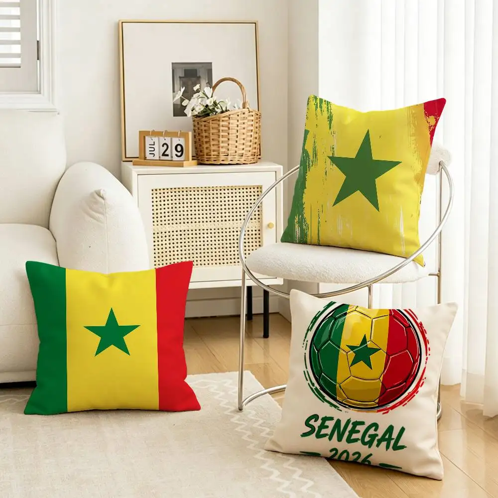 

Senegal F-Flag Multi-Size Printed Pillow Covers Home Decoration