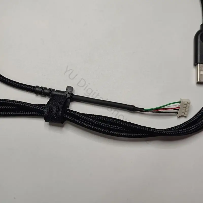96BA USB-Maus-Reparaturkabel, 2 m langes schwarzes Ersatzkabel für den Einsatz Bürotisch, Gaming-Schreibtisch und als – Detail 5