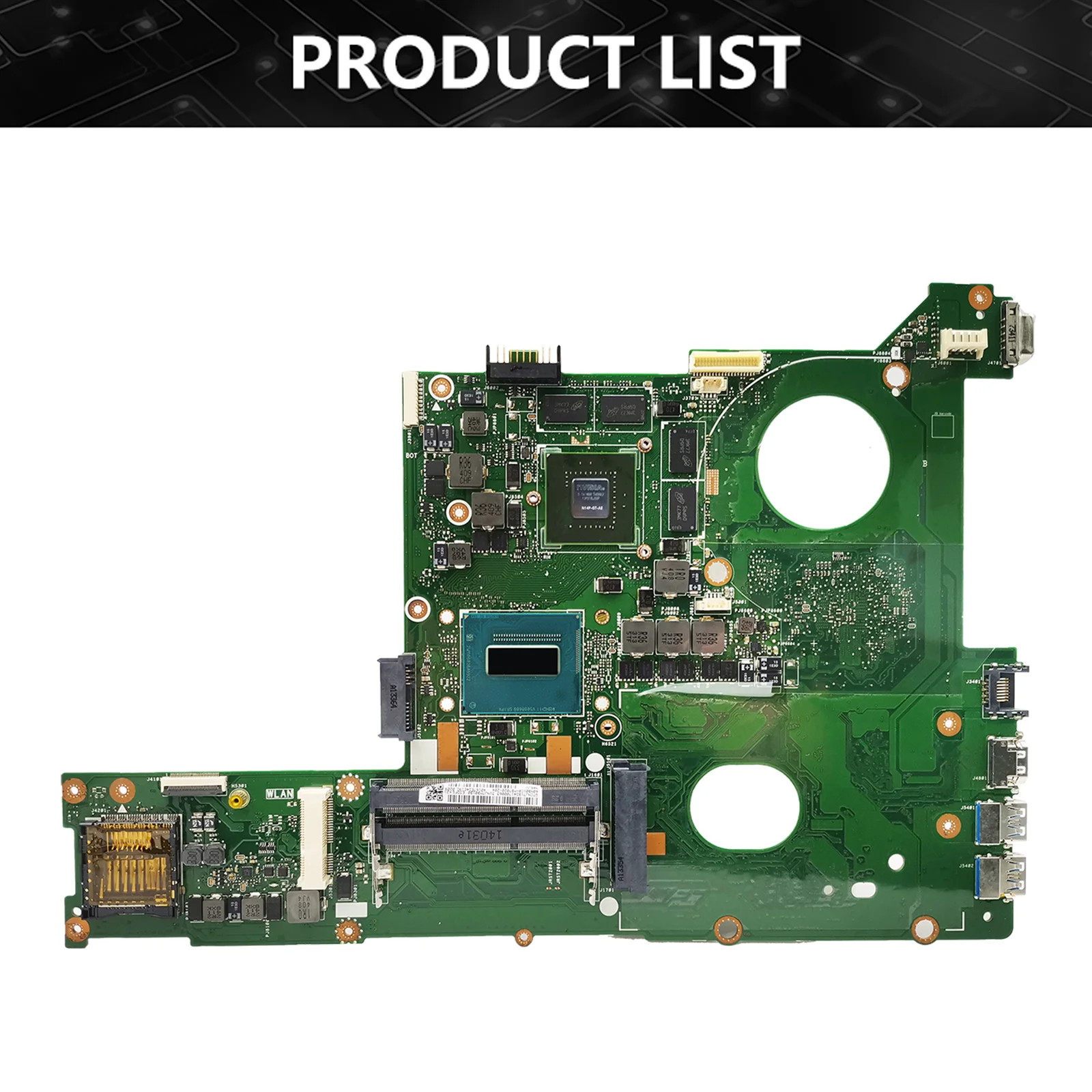 N46JV Notebook Mainboard For ASUS N46 N46J N46JV Laptop Motherboard With i7 4700HQ CPU GT750M V2G Systemboard