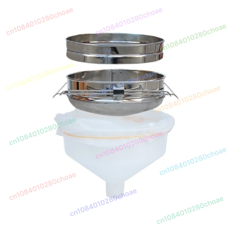 

Медовый фильтр, трехслойный медовый фильтр из нержавеющей стали, мелкосетчатый экран, специальный бытовой 100-мешковый большой сетчатый мешок с воронкой