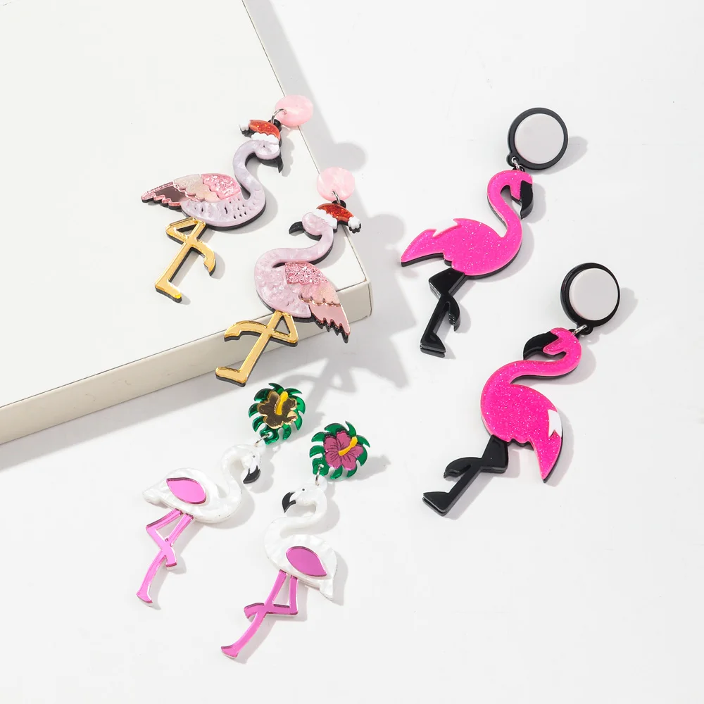 Fashion Multi-Style Acrylic Bird Parrot Drop Earrings for Women Lovely Colorful Birds Animals Earring 2024 Trend Jewelry