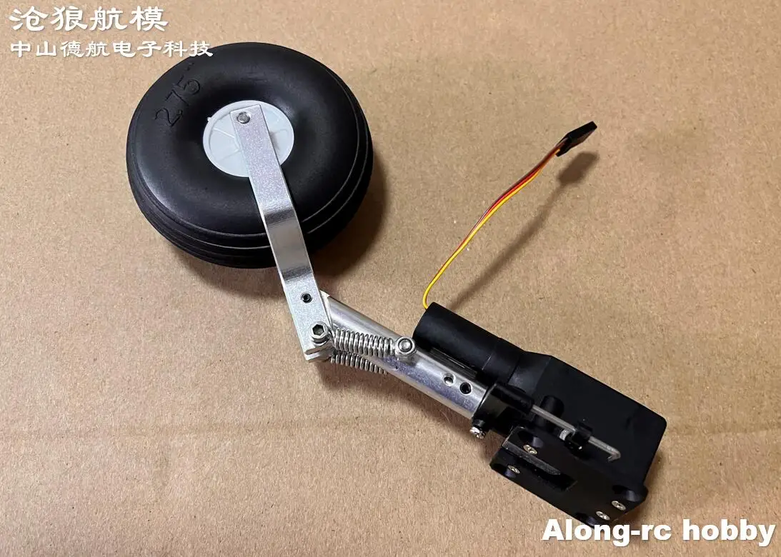 Train d'Atterrissage Rétractable à Double Ressort, Roue de 140 Pouces, Pièce d'Avion RC, 2.75mm, pour Modèles d'Avion de 3 à 6kg, à Faire Soi-Même