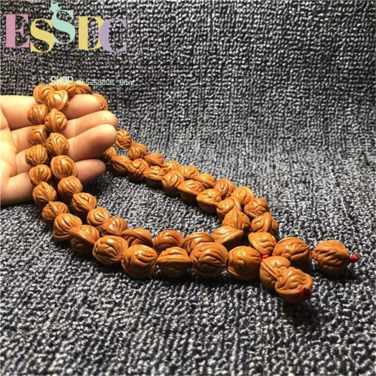 Natural Wild Dragon Scale Walnut  Multi Circles Hand-held Goldfish Belly Rosary Prayer Bracelets 54 Pcs Beads Wholesale