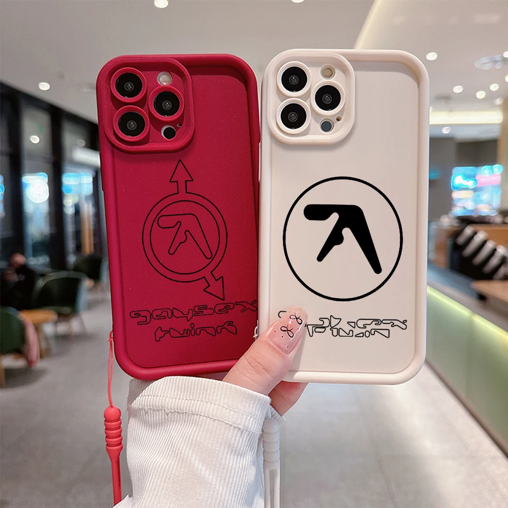 Aphexs Twins Symbol Phone Case For Xiaomi Redmi 9A 9C 10 10C 12 12C K30 K40 K50 Note 10 11 12 13 Pro 5G Cover With Hand Strap