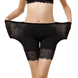 Seamless Underwear Shorts Women Rose Lace Safety Short pants under skirt high waist Plus size boxer briefs