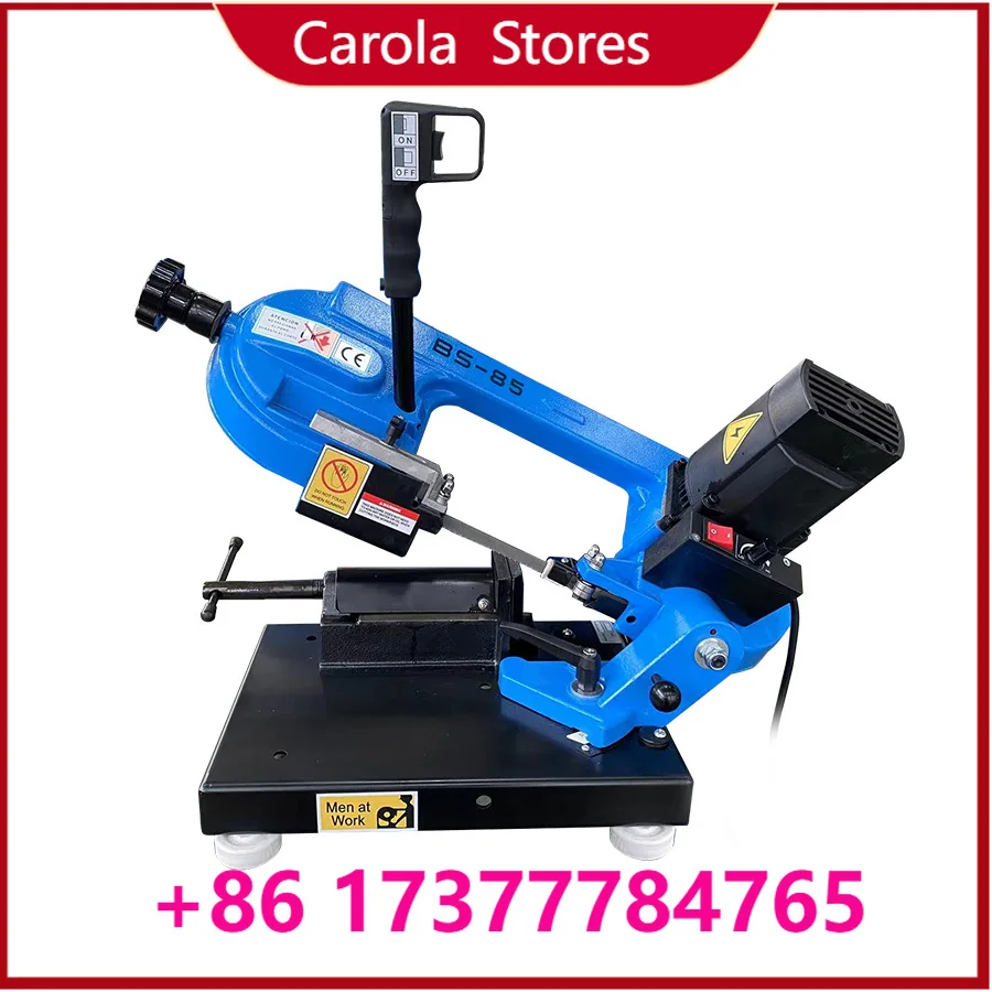 LYBS-85 Metal Band Saw Machine, Max 85mm Cutting Diameter Portable Bandsaw for Stainless Steel Aluminum Alloy