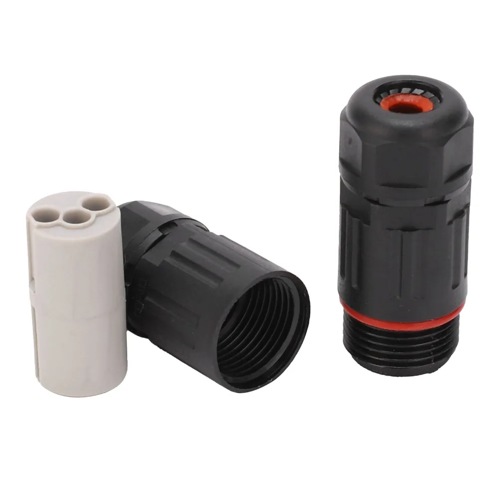 CDF M3 Cable Connector 3 Pin Straight Through IP68 Waterproof Connector Quick Screw 4-7mm Wire to Wire Adapter