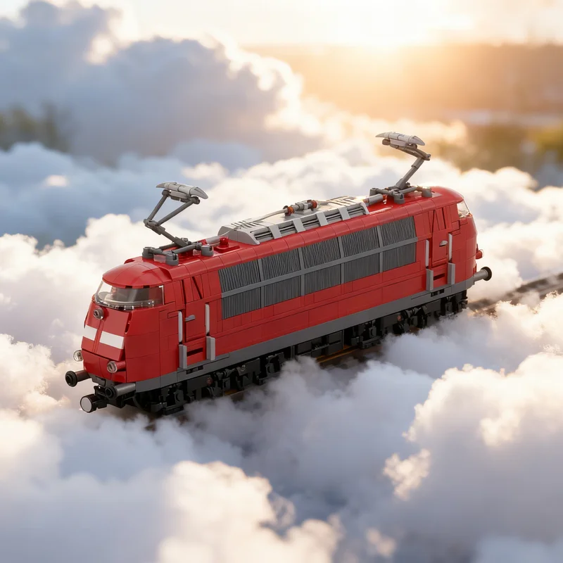 

Конструктор MOC: Немецкий локомотив BR103 (2578 деталей), красная модель поезда, креативный подарок, коллекционный декор, премиум-класс для детей и взрослых