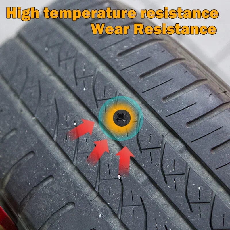 500/10Pcs Car Vacuum Tyre Repair Neil Truck Motorcycle Scooter Rubber Tire Puncture Repair Set Glue Repair Tire Film Rubber Nail