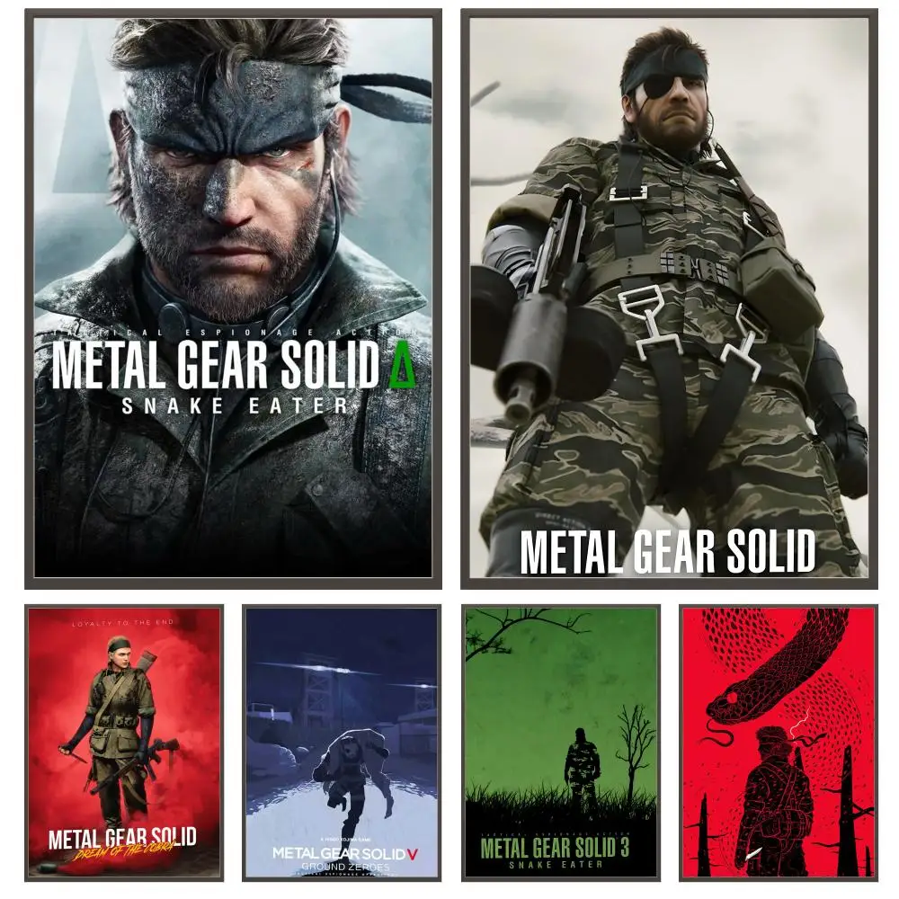Popular M-Metal Gear Solid 3 Poster Versatile HD Waterproof Wall Art Self-Adhesive Decor for Any Space Ideal Gift