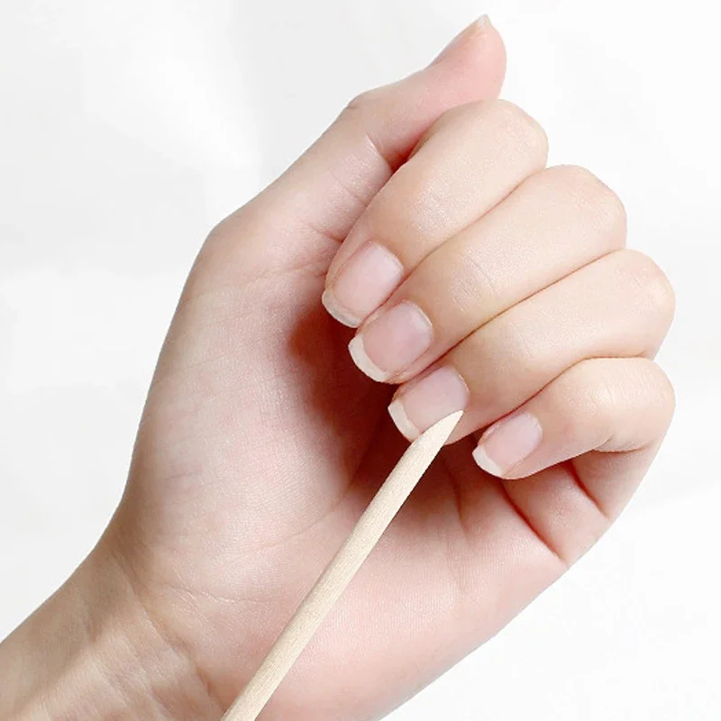 Nail Cuticle Pusher Orange Wood Sticks Nails Manicures Remover Tools DIY Design Nail Gel Polish Drawing Stick for Nail Art