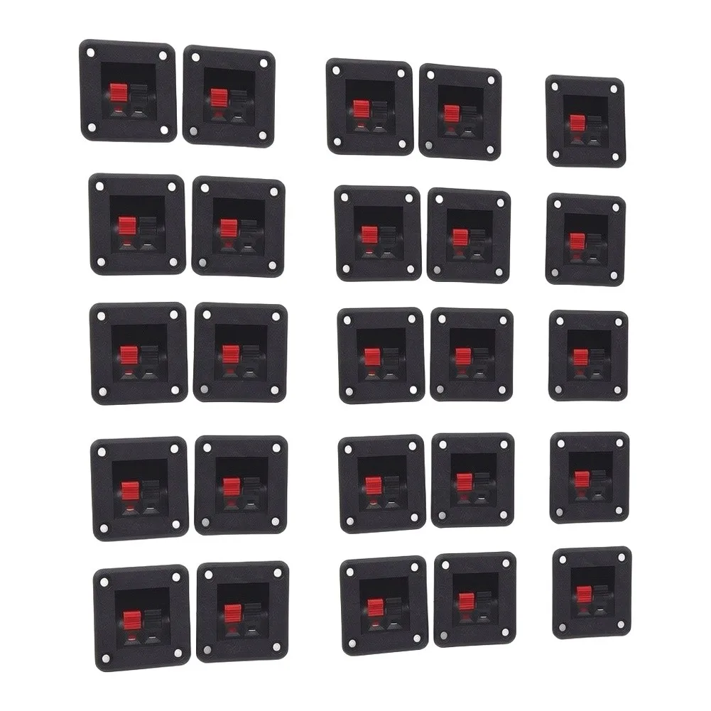 ABS Plastic Construction Speaker Terminal Block Red And Black Markings Secure Wire Hold Tool-free Installation