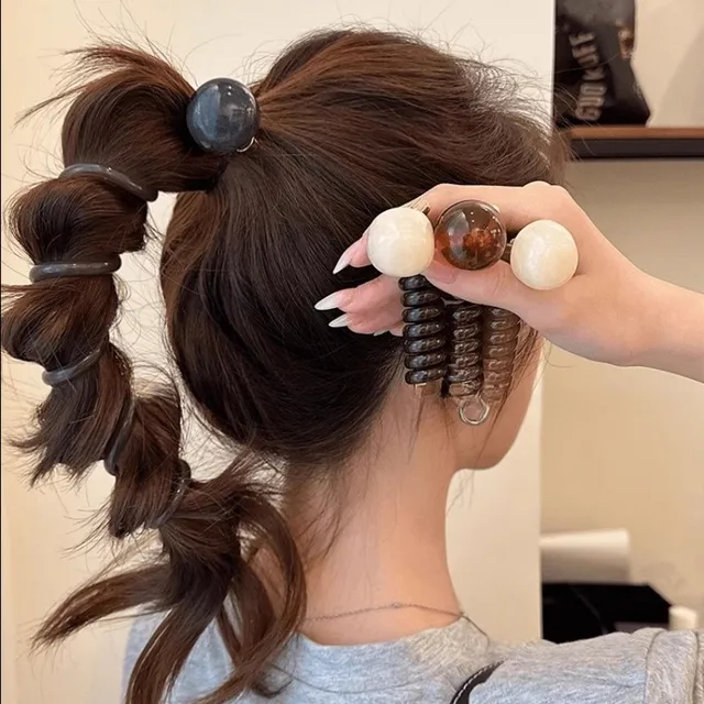 Vintage Opaska do włosów z elastyczną gumką w kształcie serca dla kobiet i dziewcząt, gumka do kucyka, scrunchie, akcesoria do włosów