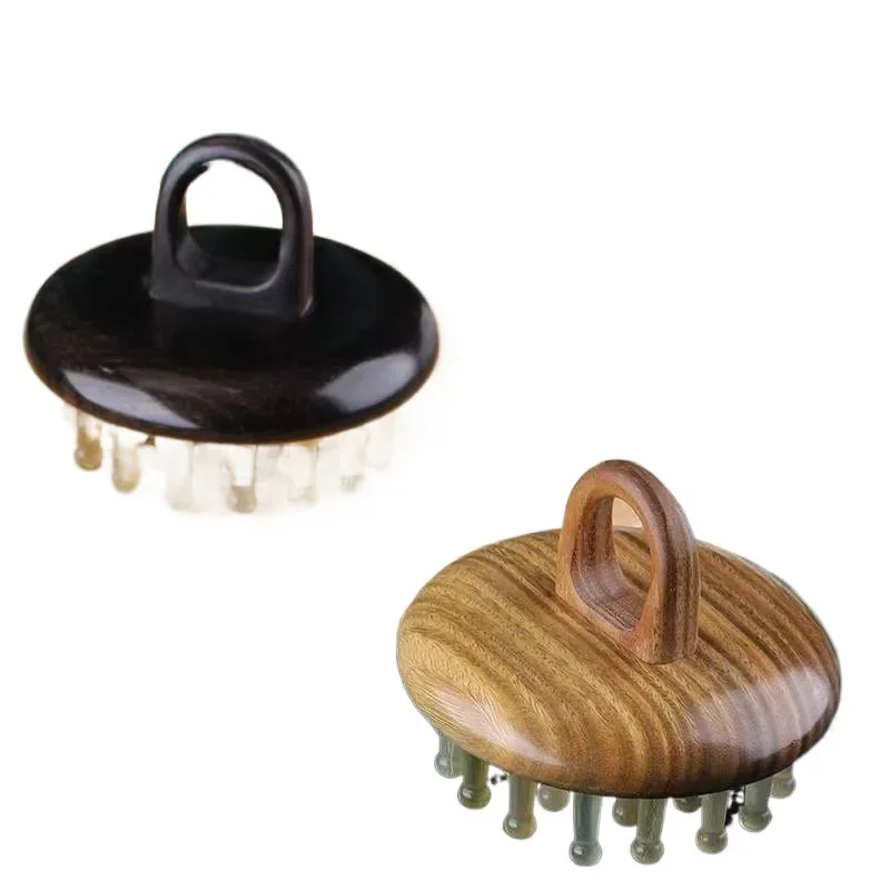Genuine horn massage comb, head meridian comb, ring horn comb