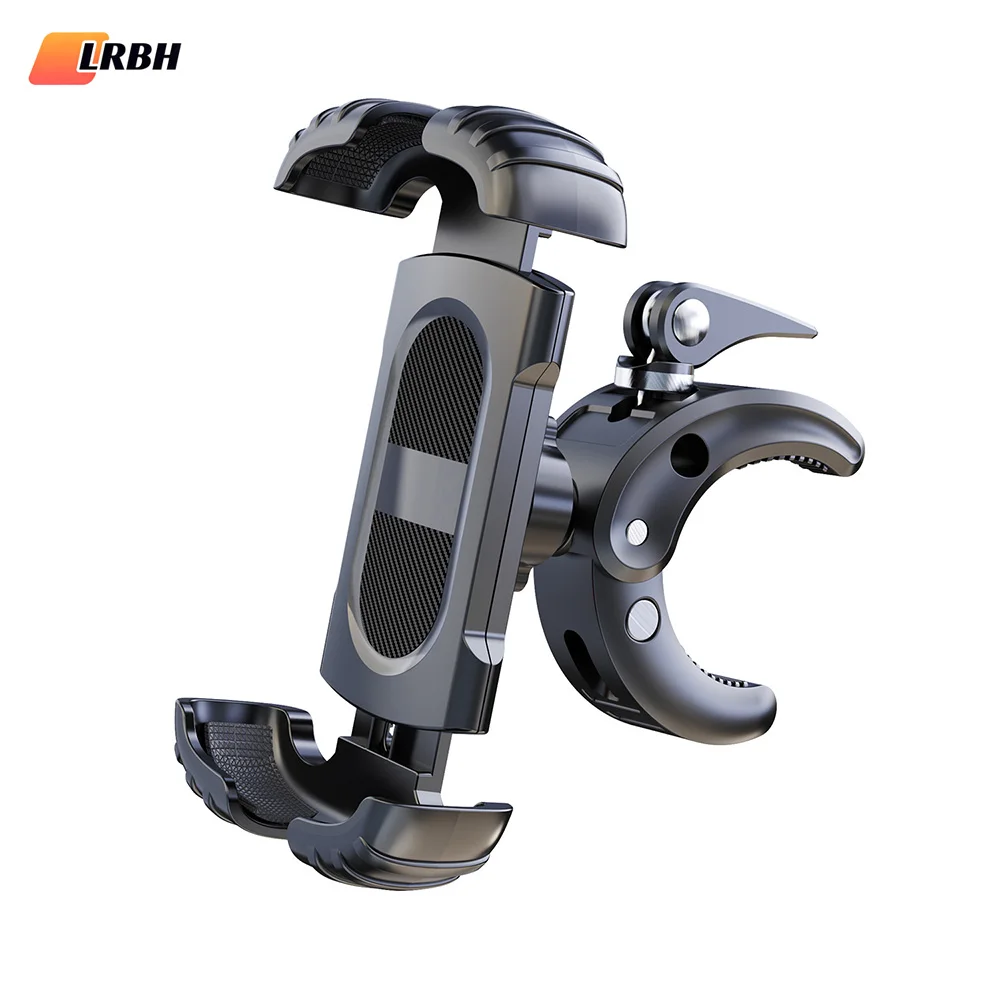 

LRBH Marine Phone Mount, Crocodile Clip Arm Boat Holder, Quick Lock 360° Rotation, Shockproof Scratch-Free, Fits 4.7-7.2" Phones