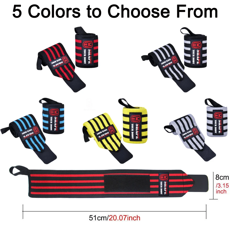 WOSWEIR-1 Pair Weightlifting Wristband, Wrist Wraps, Gym Fitness Straps Support , Sports Equipment image 6