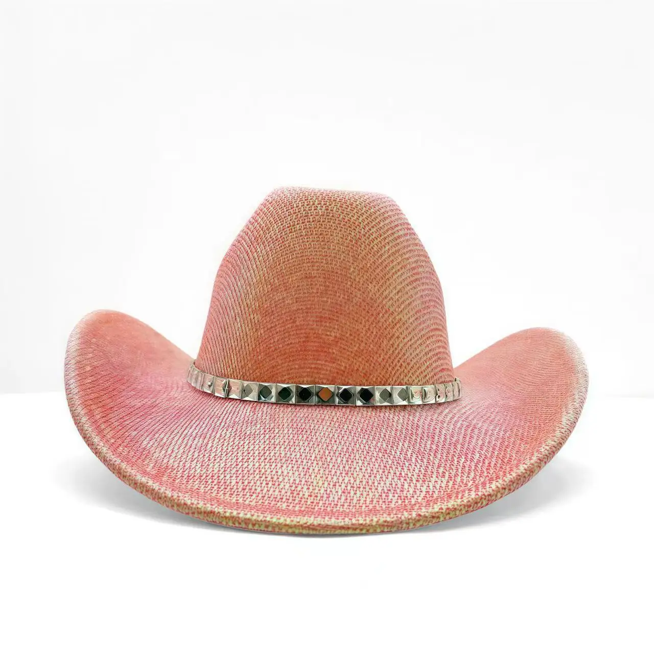 

HongLuan Vintage Pink Cowboy Hat Rhinestone Man for Cowboy Hat Party - Luxury Western Sparkly Cowgirl Hats for Woman