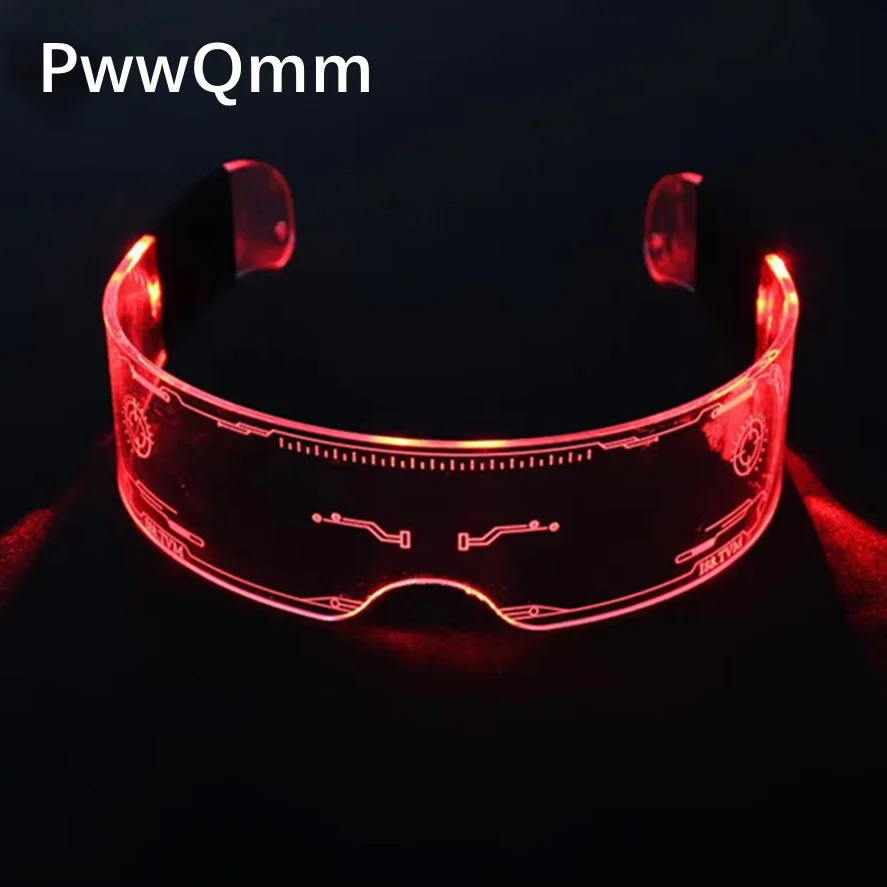 

LED Colorful Luminous Glasses for Music Bar KTV Neon Party Christmas Halloween Decoration LED Goggles Festival Performance Props