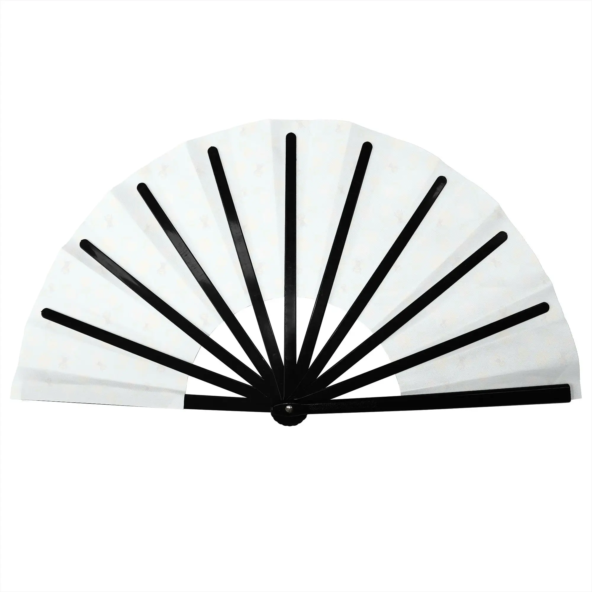 Bees on Dainty Flowers  Hand Fan Promotional Gift Event Souvenir Blue Background Durable Folding Fans Novelty Bulk Pack Fan