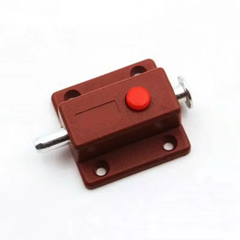 2pcs Window Cabinet Push Button Spring Load Automatic Door Bolt Latches Lock