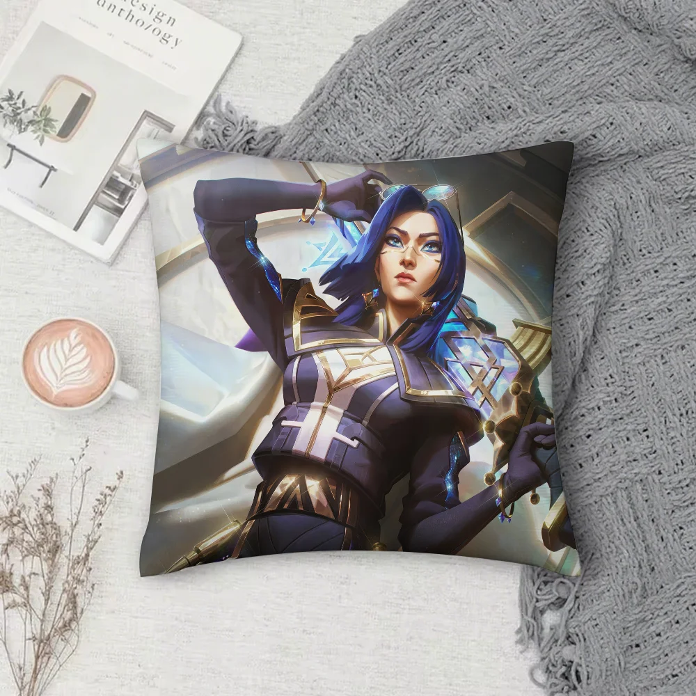 Arcanes الموسم 2 فيكتور كيس وسادة مربع المخدة على الوجهين الطباعة قصيرة أفخم غطاء وسادة أريكة غرفة نوم #3