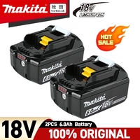 💯Original Makita 18V Battery, Makita Drill DDF487, 125mm DGA404, DTW700 power tools for BL1860B 6.0Ah lithium-ion battery🔋🔋