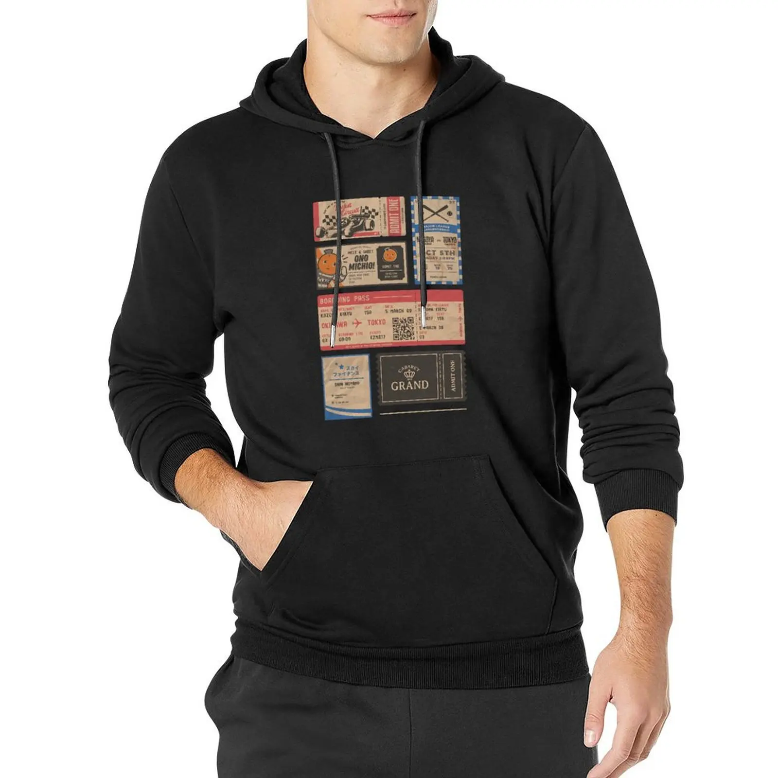 vintage tickets (yakuza / ryu ga gotoku) Pullover Hoodie winter clothes autumn jacket men new in hoodies