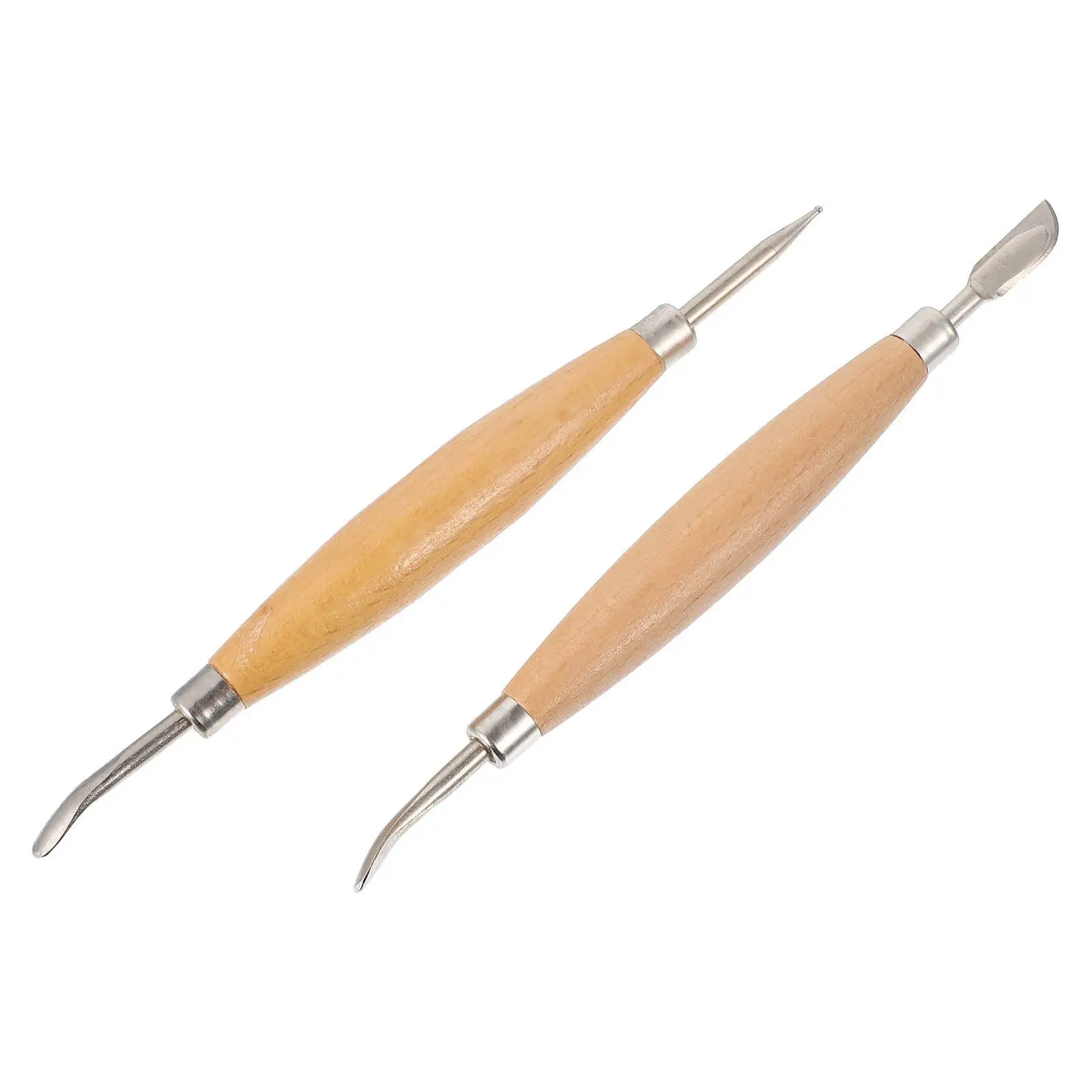 2Pcs Professional Clay Modelling Tools Set Heavy Duty Portable Sculpting Tools for Pottery Ceramic Craft Shaping Cutting Design