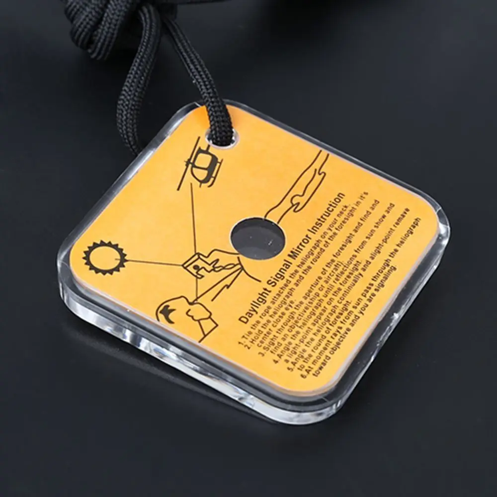 Acrilico Outdoor Signal Mirror Field Tools multifunzionale Outdoor Survival Survivor riflettente Adventure Gear accessori