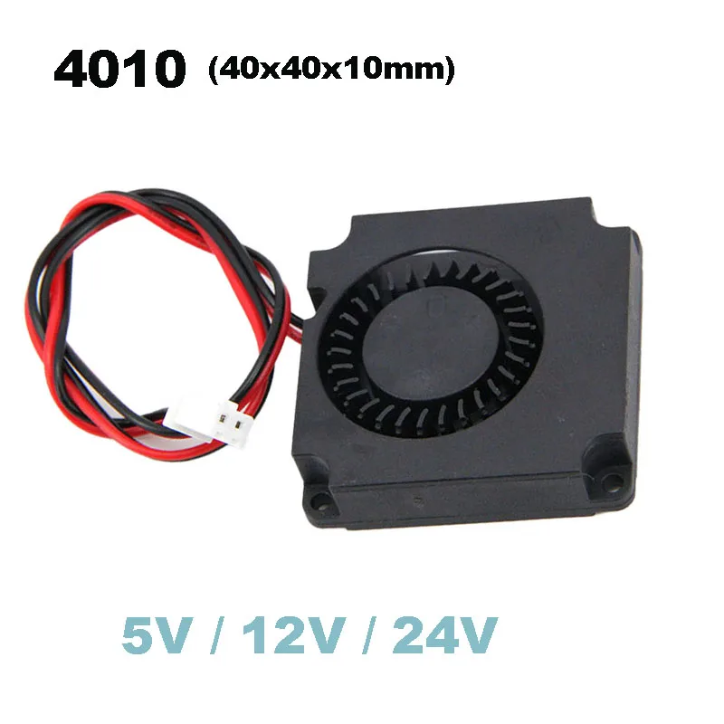 DC 5/12/24V Cooling Fan 4010 4cmx1cm turbo Blower Brushless 3D Printer Parts 2Pin For Extruder CPU DC Cooler Part Plastic Fans J