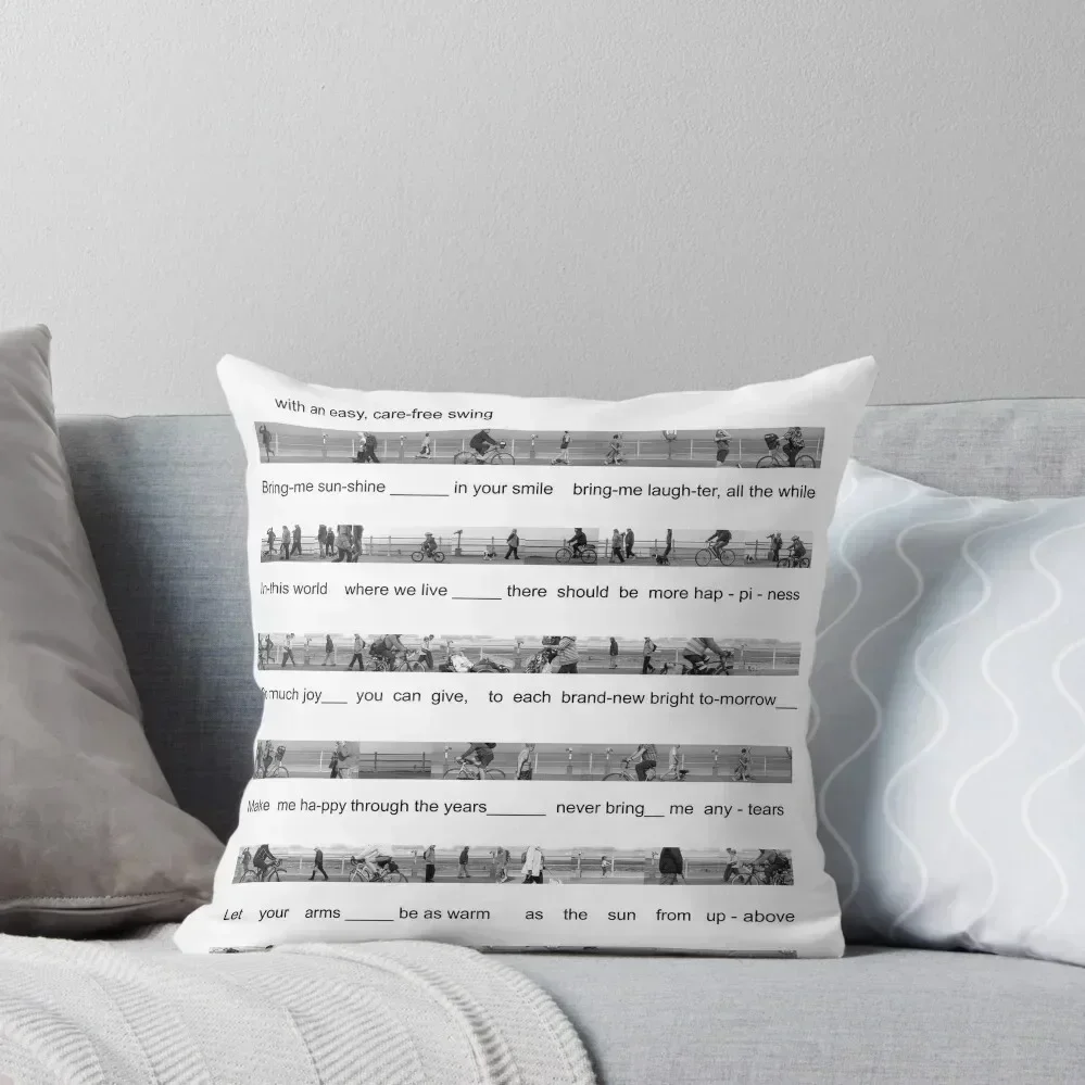 All The Right Notes (Bring Me Sunshine) Throw Pillow Throw Pillow Covers bed pillows luxury decor pillow