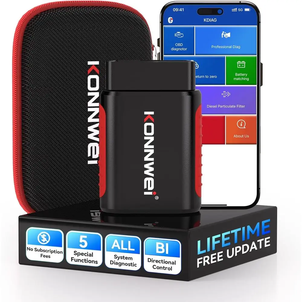 

Сканер OBD2 Bluetooth - инструмент для полной диагностики системы с двунаправленным управлением, сбросом данных о масле/EPB/DP/BMS, чтением данных TPMS для более чем 40 моделей автомобилей