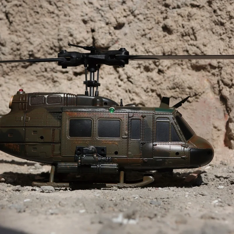 In Stock Rc Era Rc Helicopter C032 UH-1 6 Channel One Key Inverted Flight Weathered Paint Military For Hobby Enthusiasts
