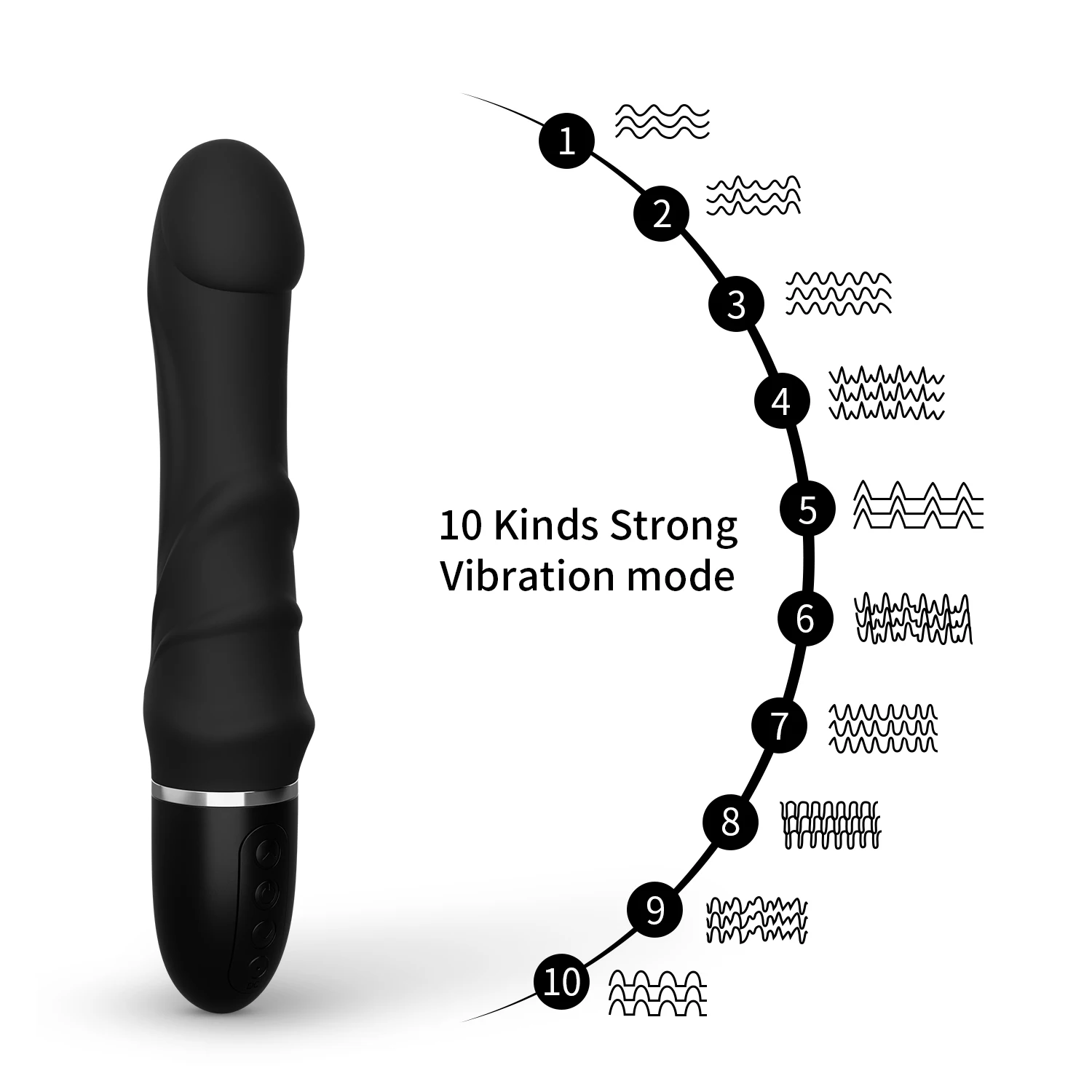 10 modalità vibratore in Silicone morbido grande Dildo massaggiatore masturbatore femminile per coppie G-spot stimolatore clitorideo giocattoli del