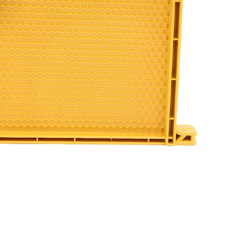 5 Pack Yellow Plastic Drone Comb Frame 6.9mm Cell Size One-Piece Beehive Drone Foundation Frame Beekeeping Equipment