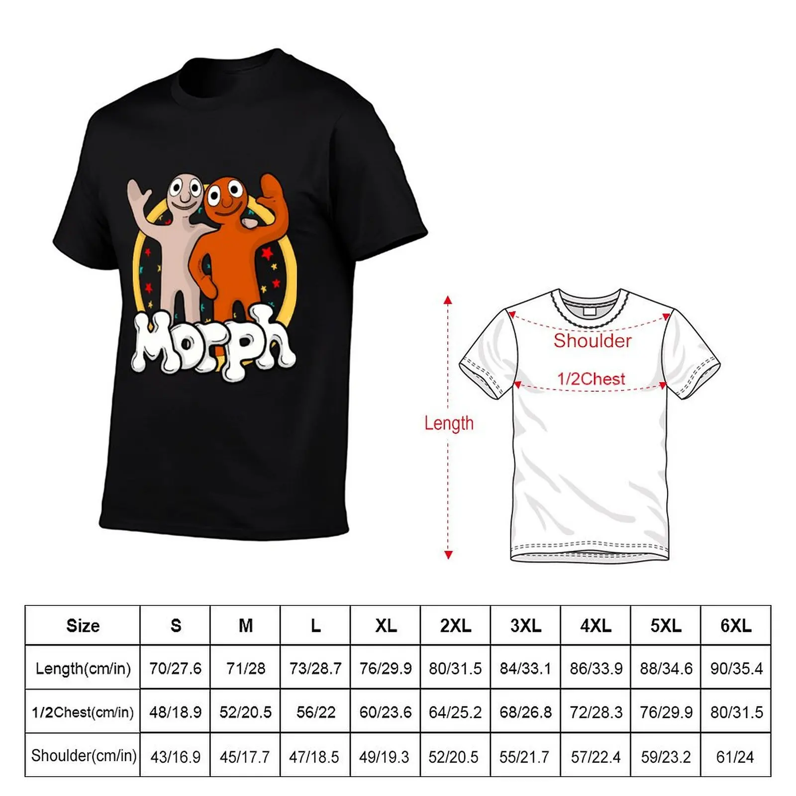 Morph And Chas Logo T-Shirt anime tshirt vintage outfits for men