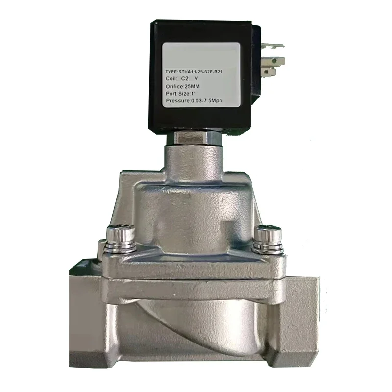 24VDC High Pressure 50bar stainless steel Normally Closed solenoid valve for water,gas,oil