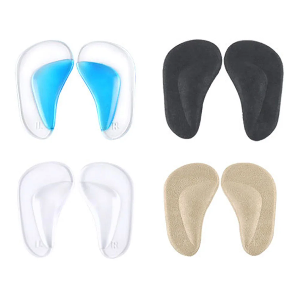 

4 Pairs Gel Arch Support Cushions Reusable Foot Arch Support Pads for Men Women