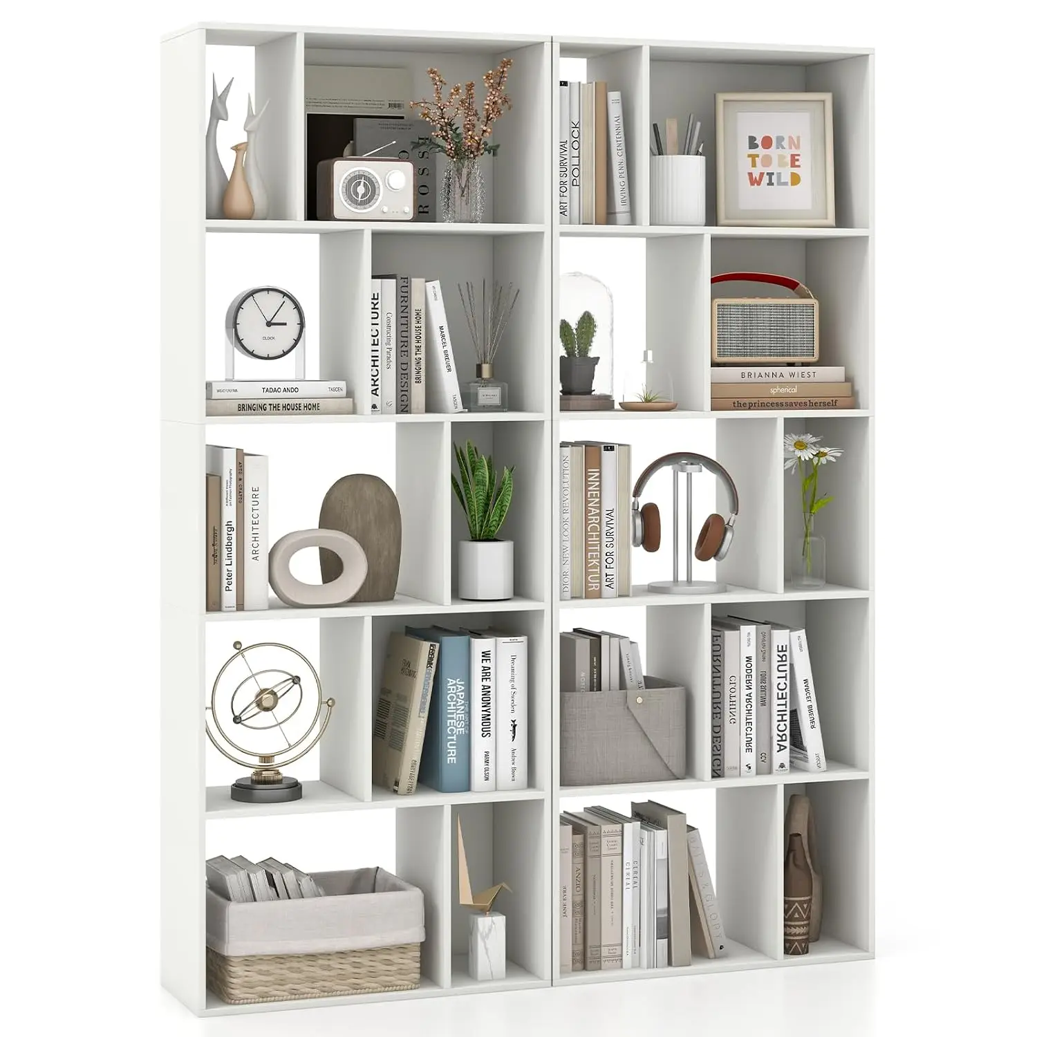 5-Tier Geometric Bookshelf 63
