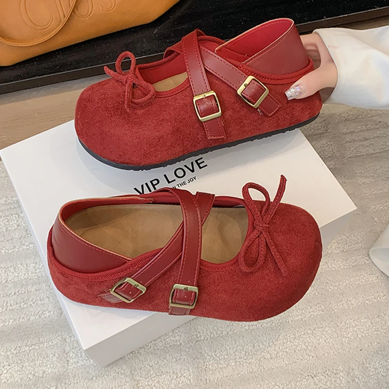 

Flats Platfrom Women Loafers Shoes Bow Suede Fashion Mary Jance Shoes Dress Casual Sneakers 2025 Autumn Designer Chaussure Femme