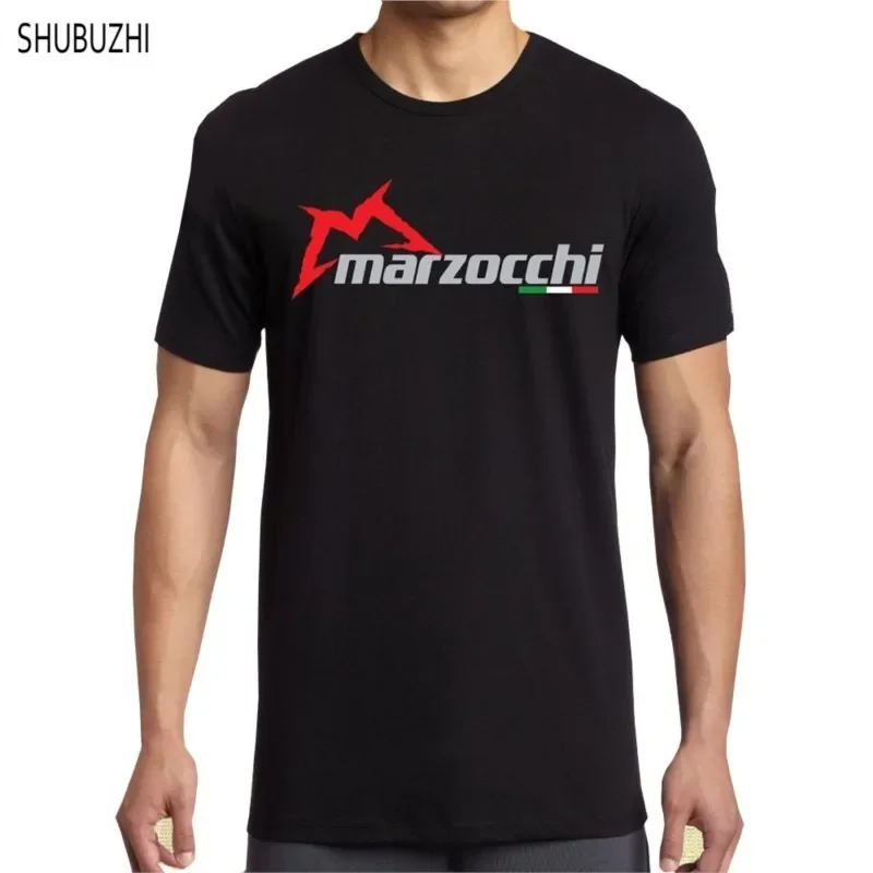 Men T shirt Marzocchi Logo Suspension Fork Motor Bike Black T Shirt cotton Short Sleeves Funny Graphic Tee Shirt sbz377