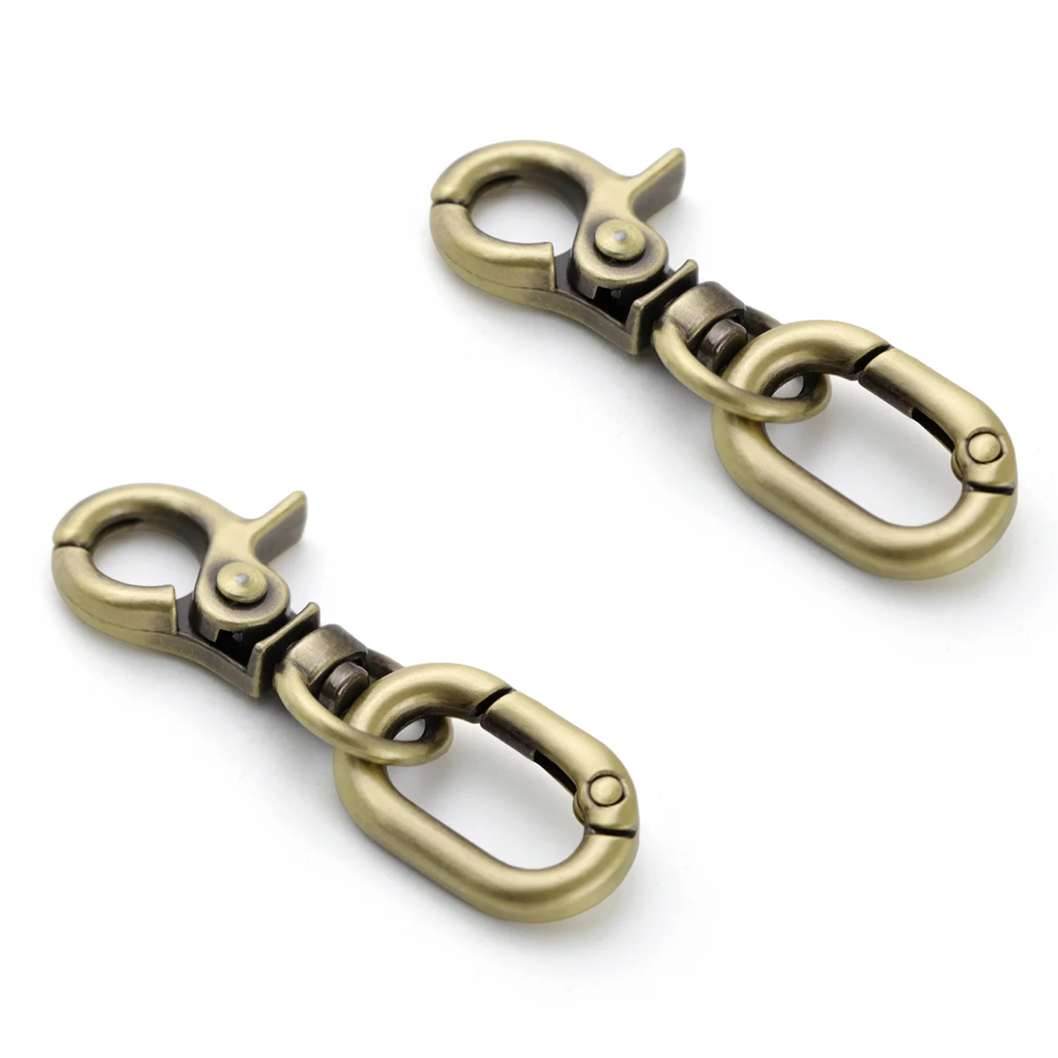 2pcs Double Opening Keychain Clip, Swivel Spring Snap Hooks