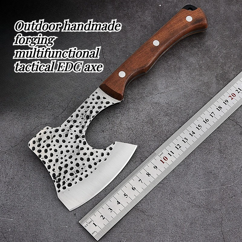 

NEW Outdoor Handmade Forging Hammering Ice Tactical Axe Convenient Camping Chopping Wood Survival Self-defense EDC Equipment