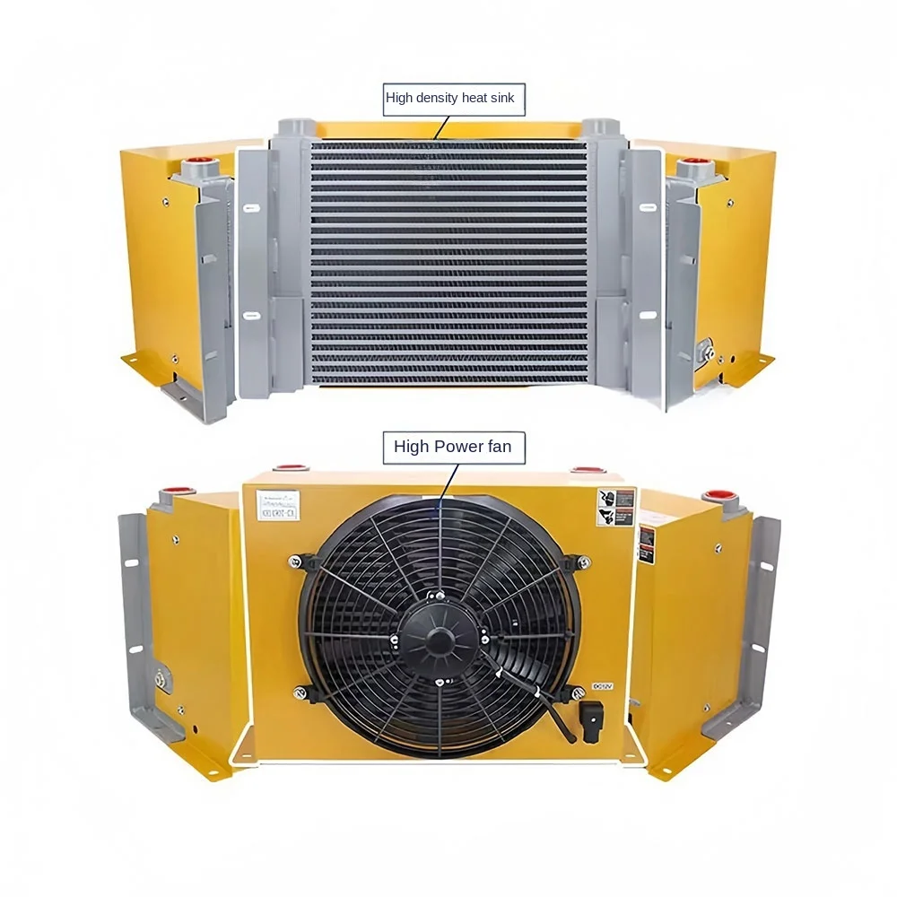 Hydraulic air cooler radiator AH1490T-CA hydraulic oil large flow rate 250L oil cooling12V24V220V380V